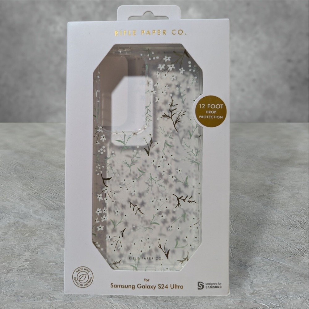 Rifle Paper Co. Case for Samsung Galaxy S24 Ultra - Clear Petite Fleurs - A2